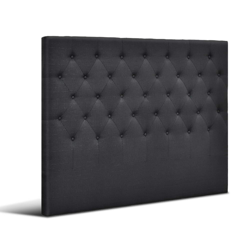 Bed Head Headboard Queen Size Bedhead Fabric Frame Base Charcoal