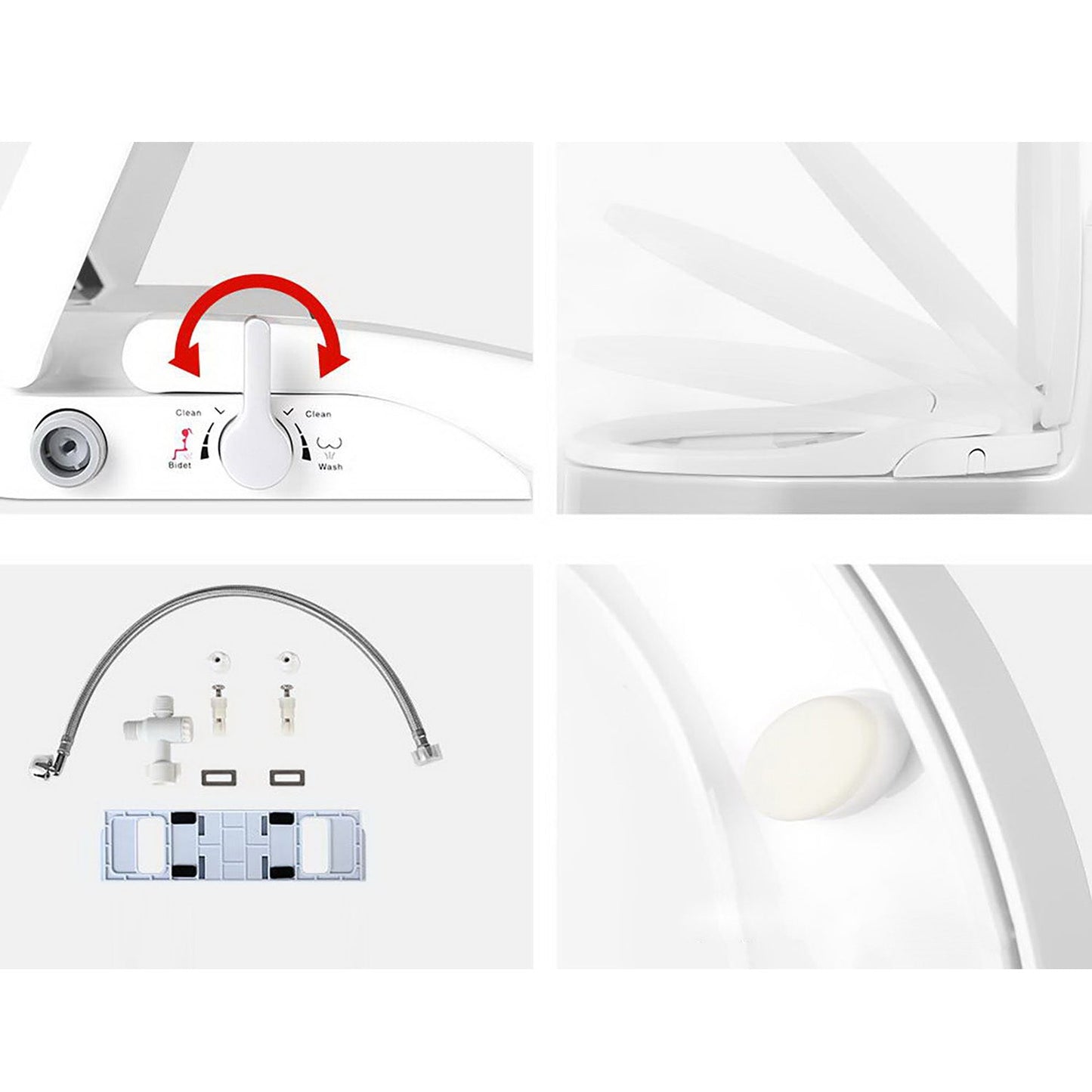 Non Electric Bidet Toilet Seat - White