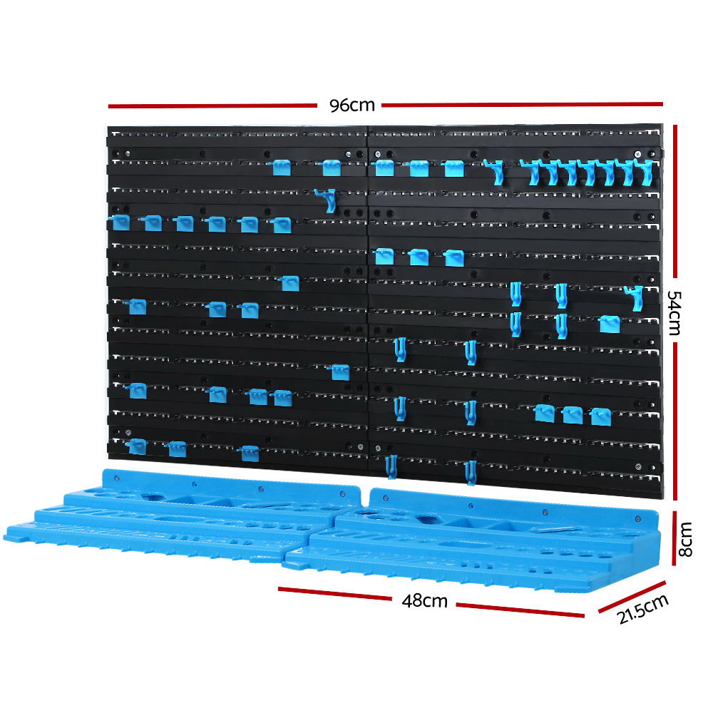 Wall Mounted Rack Tools Steel Garage Board - 108 Storage Bins