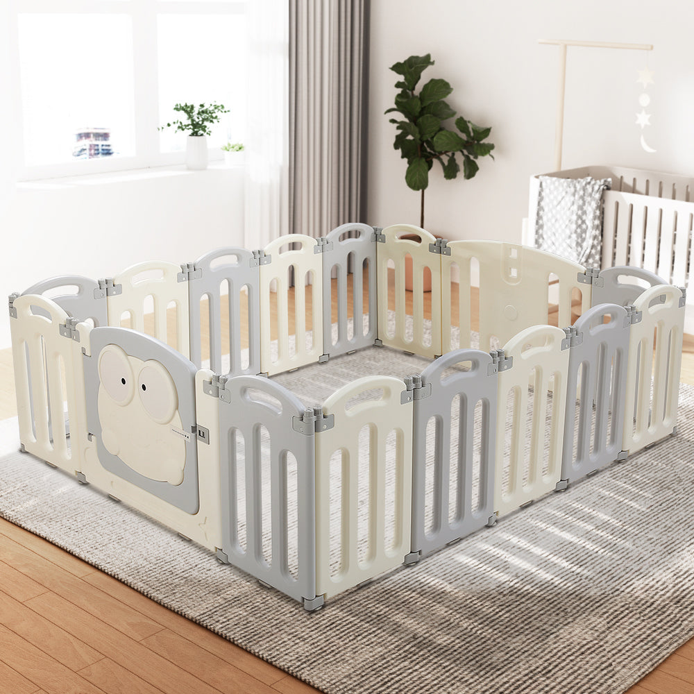 Baby Playpen Foldable Toddler Fence Safety Play Centre - 16 Panels