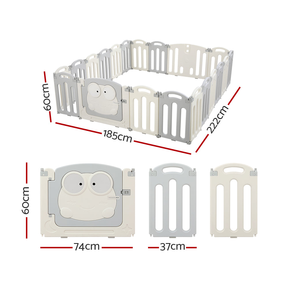 Baby Playpen Foldable Toddler Fence Safety Play Centre - 20 Panels