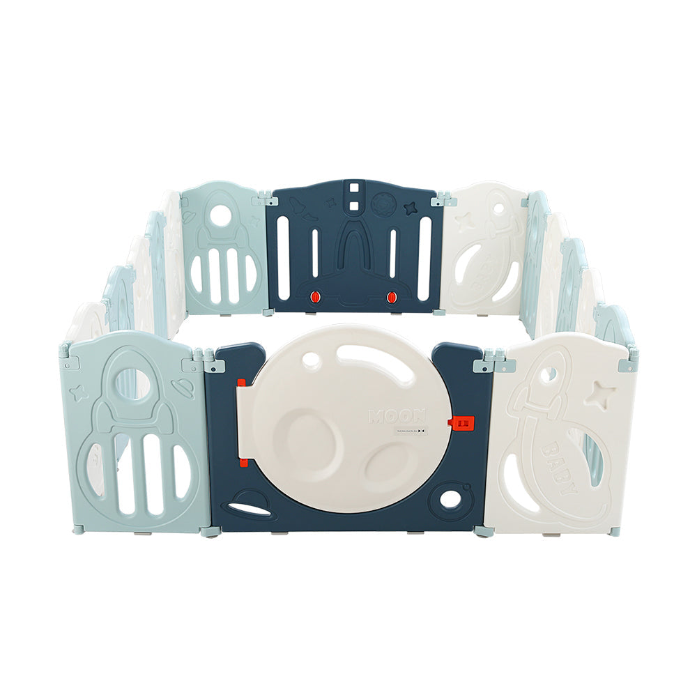Baby Playpen Foldable Toddler Fence Safety Play Barrier - 16 Panels