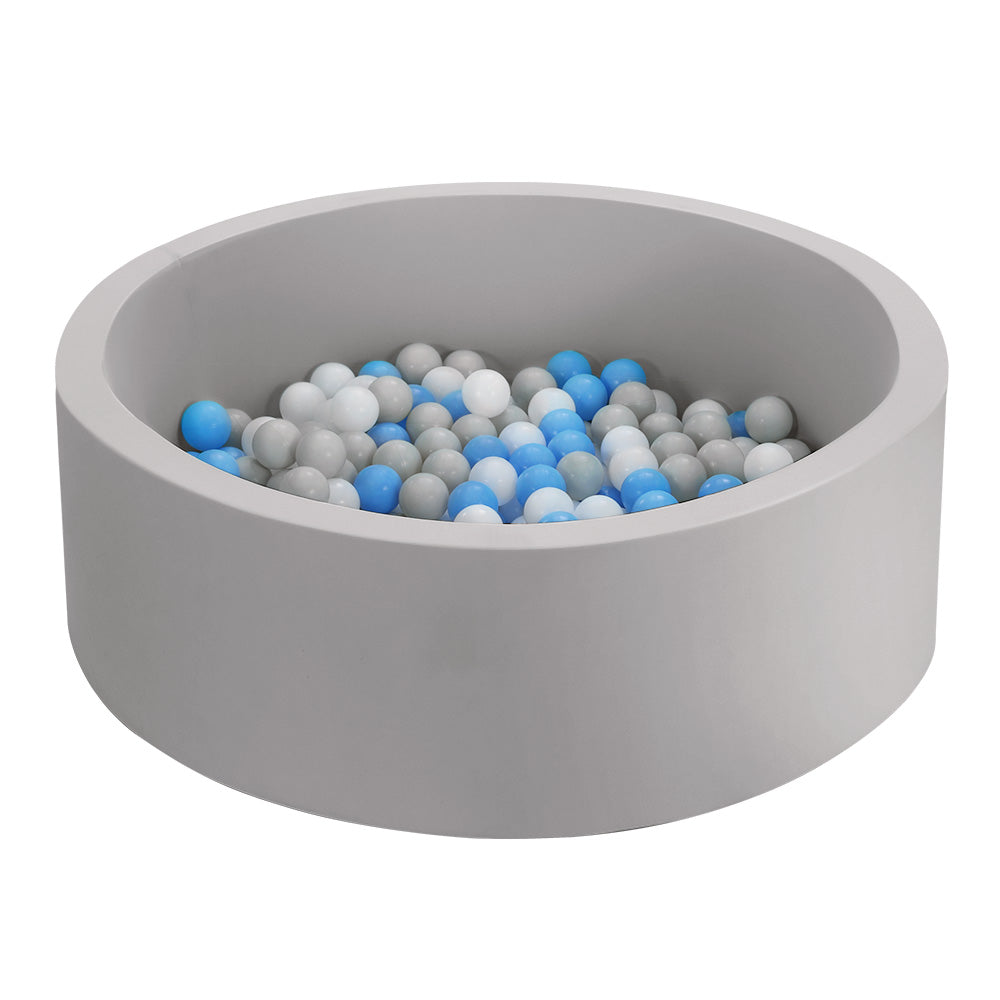 Kids Ocean Foam Ball Pit with Toy Balls Play Pool 90x30cm - Grey