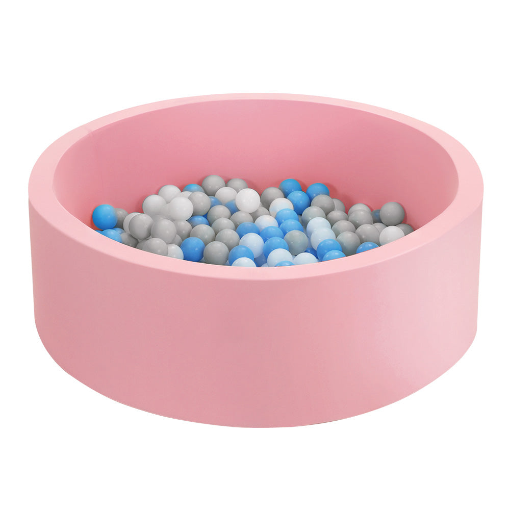 Kids Ocean Foam Ball Pit with Toy Balls Play Pool 90x30cm - Pink