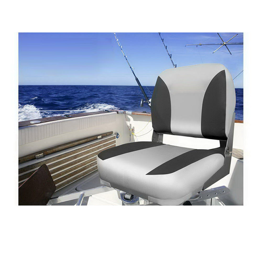 All Weather Swivel Folding Boat Seat Set of 2 - Grey