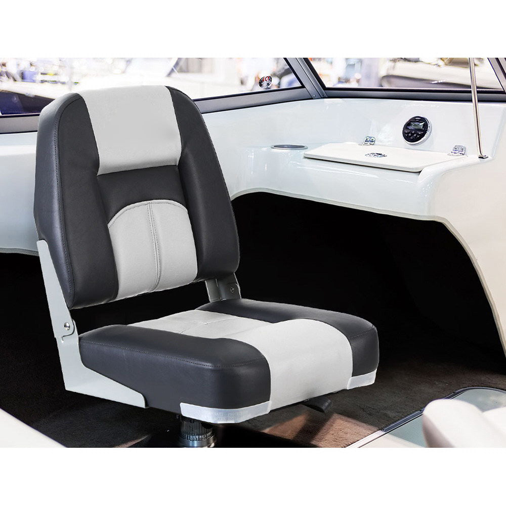 All Weather Swivel Folding Boat Seat 2x - Grey