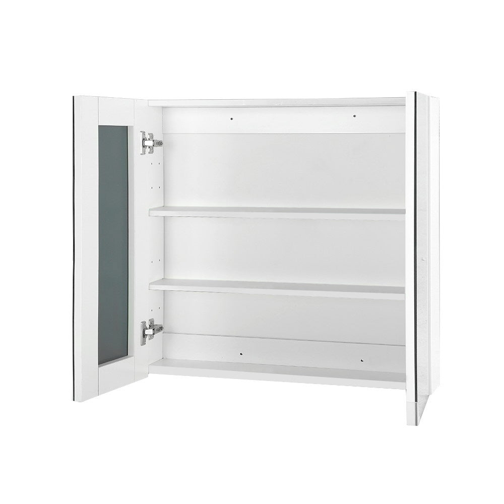 Bathroom Vanity Mirror with Storage Cabinet - White
