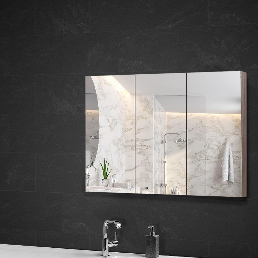 Bathroom Mirror Cabinet 900mm x720mm - Natural