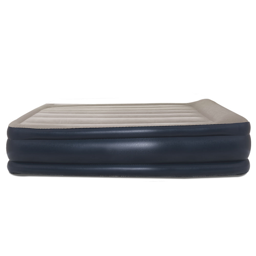Single Size Inflatable Air Matress - Navy and Beige