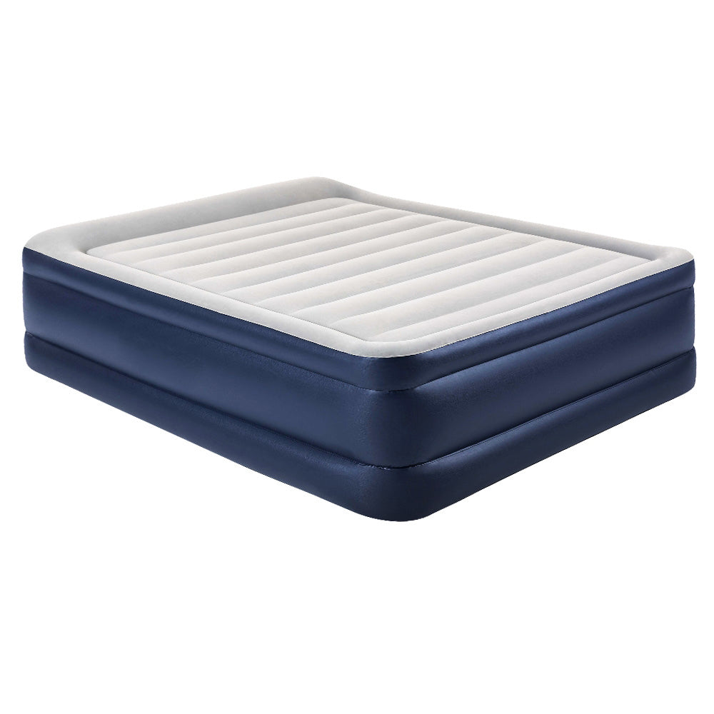 Inflatable Built in Pump Queen Air Bed Sleeping Mattress - 203x152x61cm
