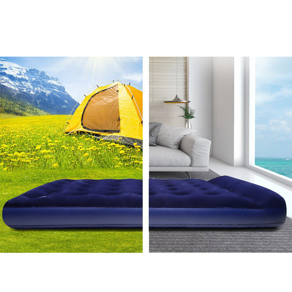 Single Size Inflatable Air Matress - Navy Blue