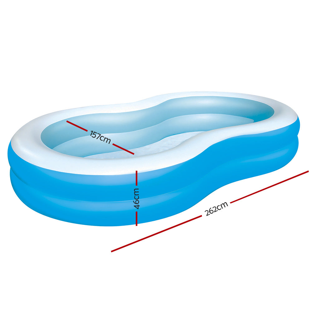 Inflatable Outdoor Swimming Pool 2.62m x 1.57m x 46cm - 544L