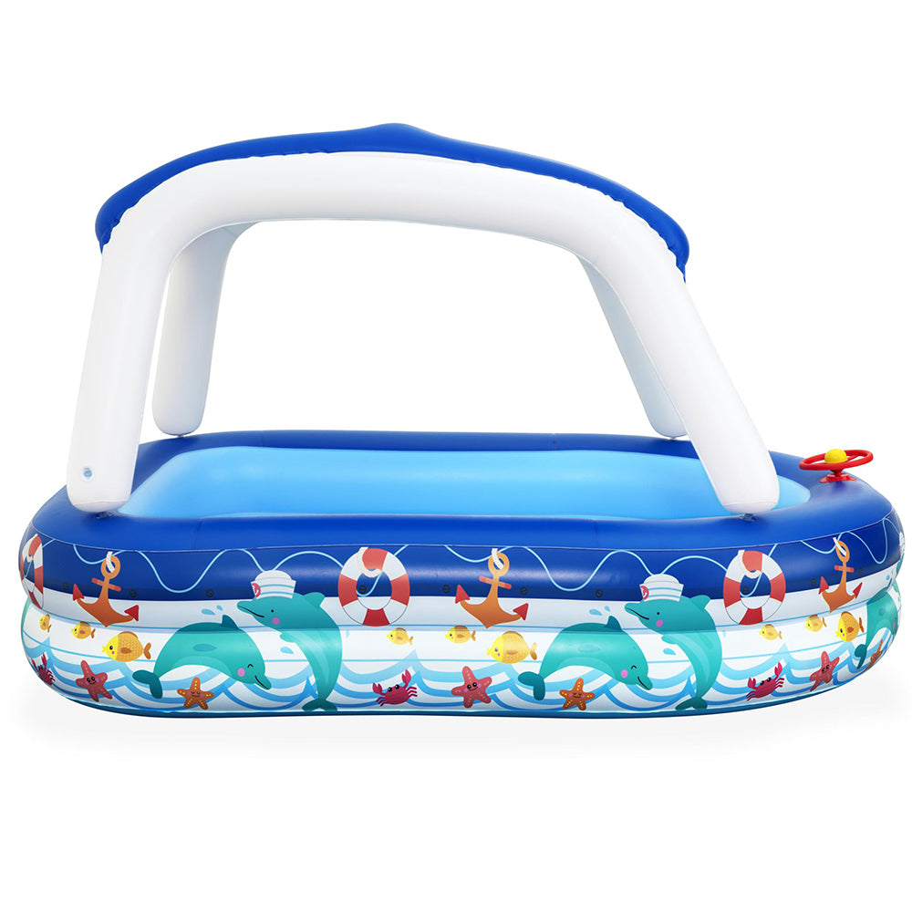 Kids Inflatable With Canopy Outdoor Swimming Pool - 282L