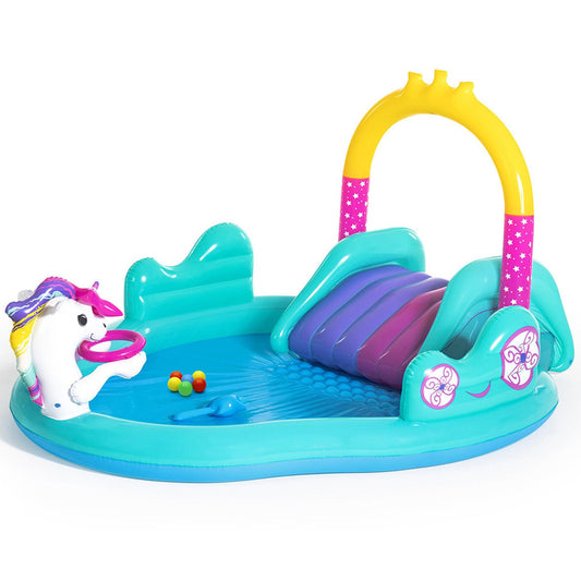 Kids Inflatable Unicorn Slide Play Pool