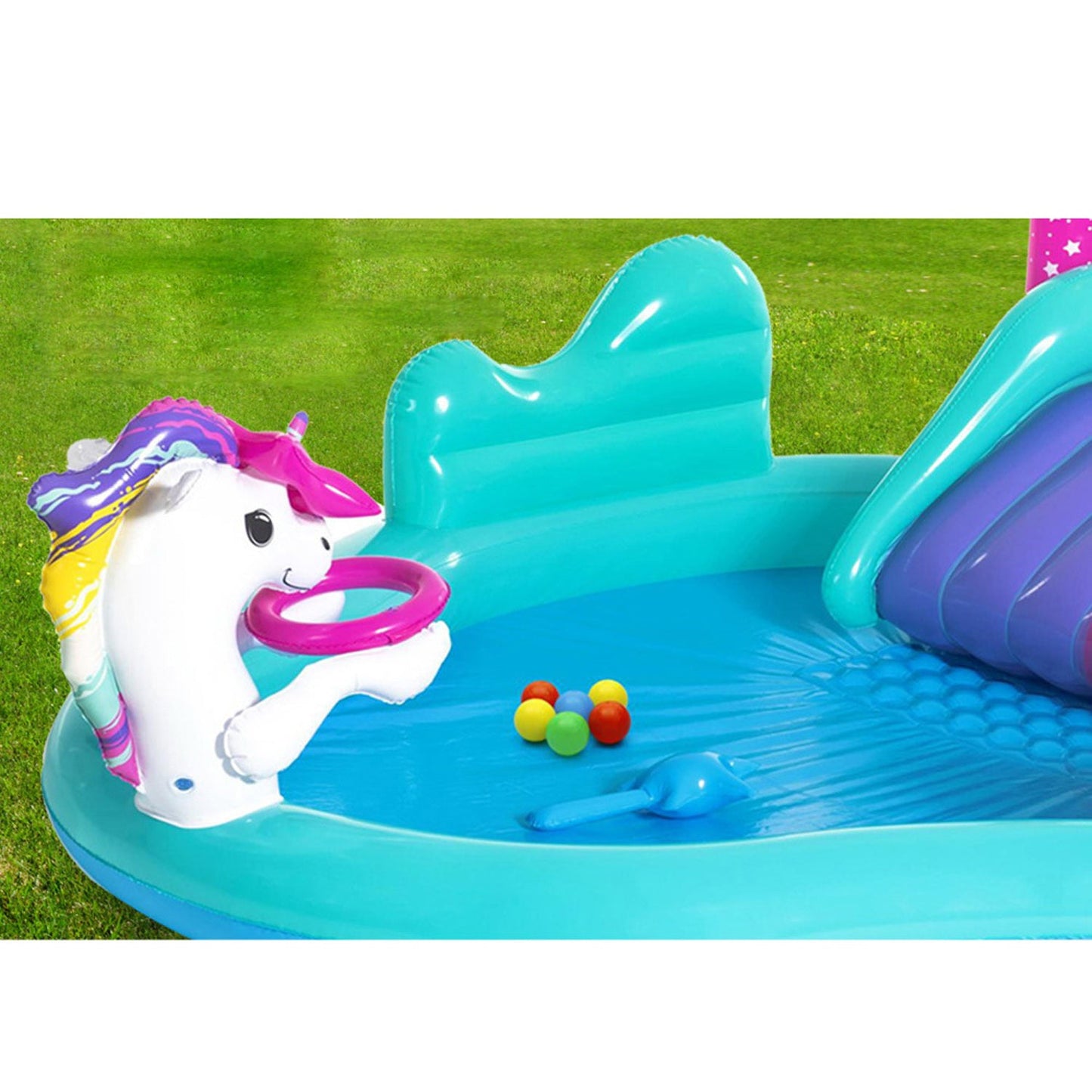 Kids Inflatable Unicorn Slide Play Pool