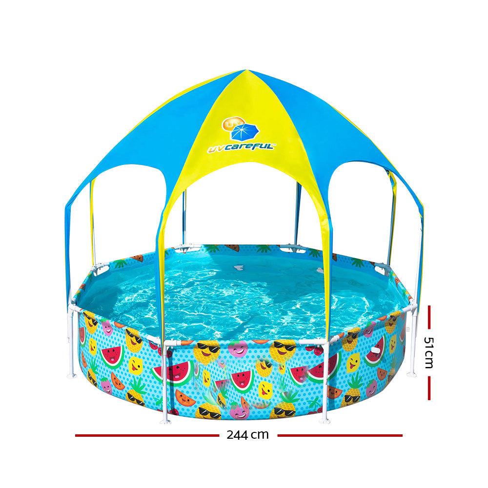 Family Above Ground Swimming Pool with Canopy - 1688L