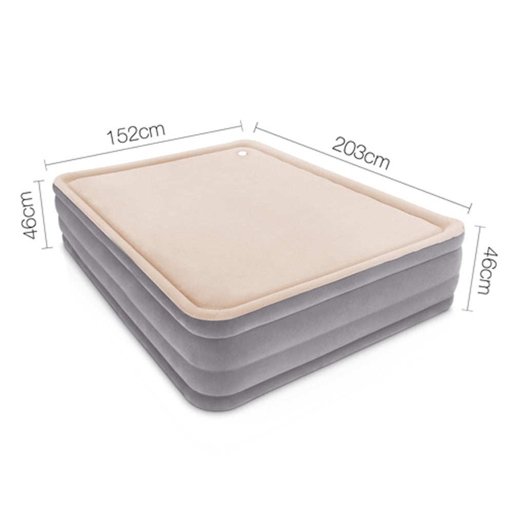 Queen Size Inflatable Air Matress - Grey and Beige