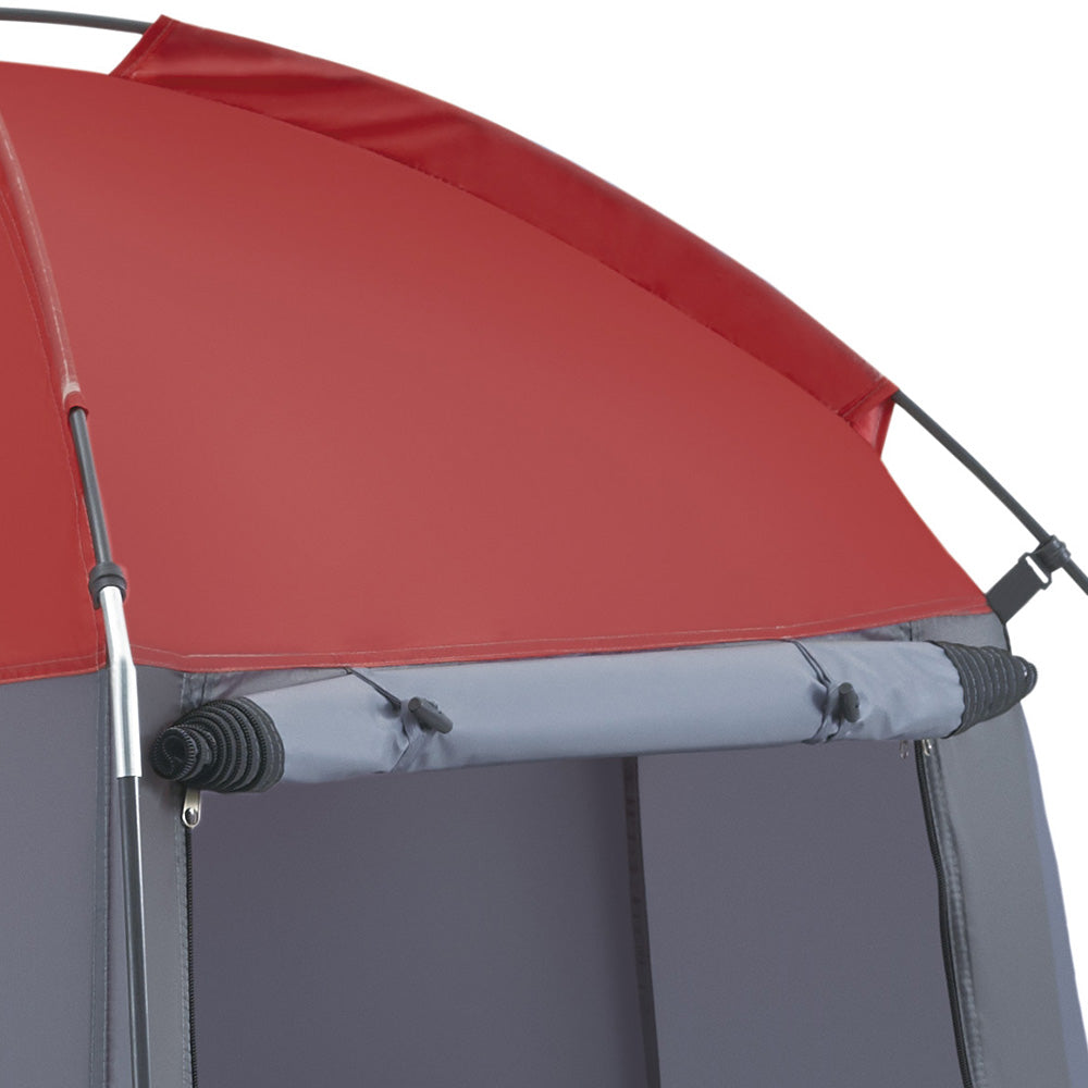 Portable Outdoor Camping Change Room - Grey and Red