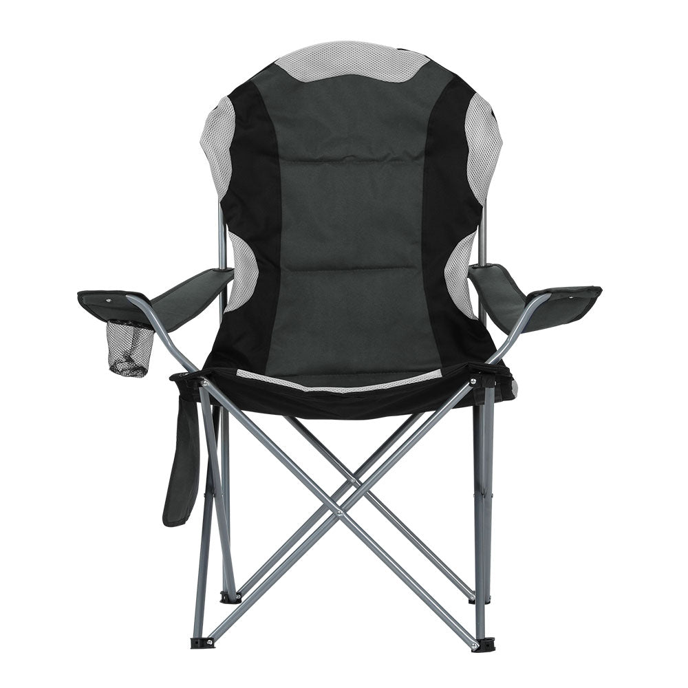 Folding Camping Arm Chair Portable Outdoor Beach Fishing - 2x