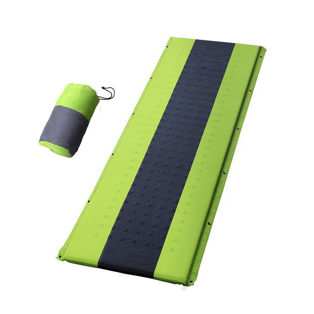 Outdoor Self Inflating Camping Mattress Green - Single