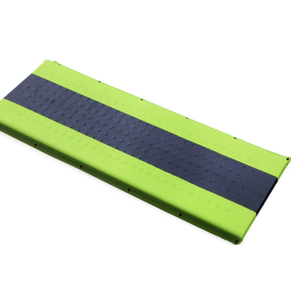 Outdoor Self Inflating Camping Mattress Green - Single