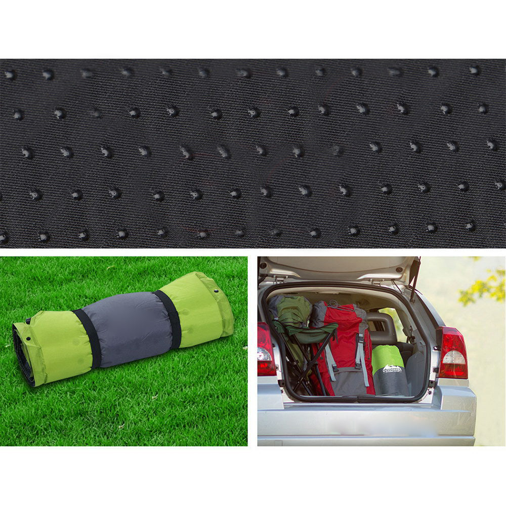 Outdoor Self Inflating Camping Mattress Green - Single