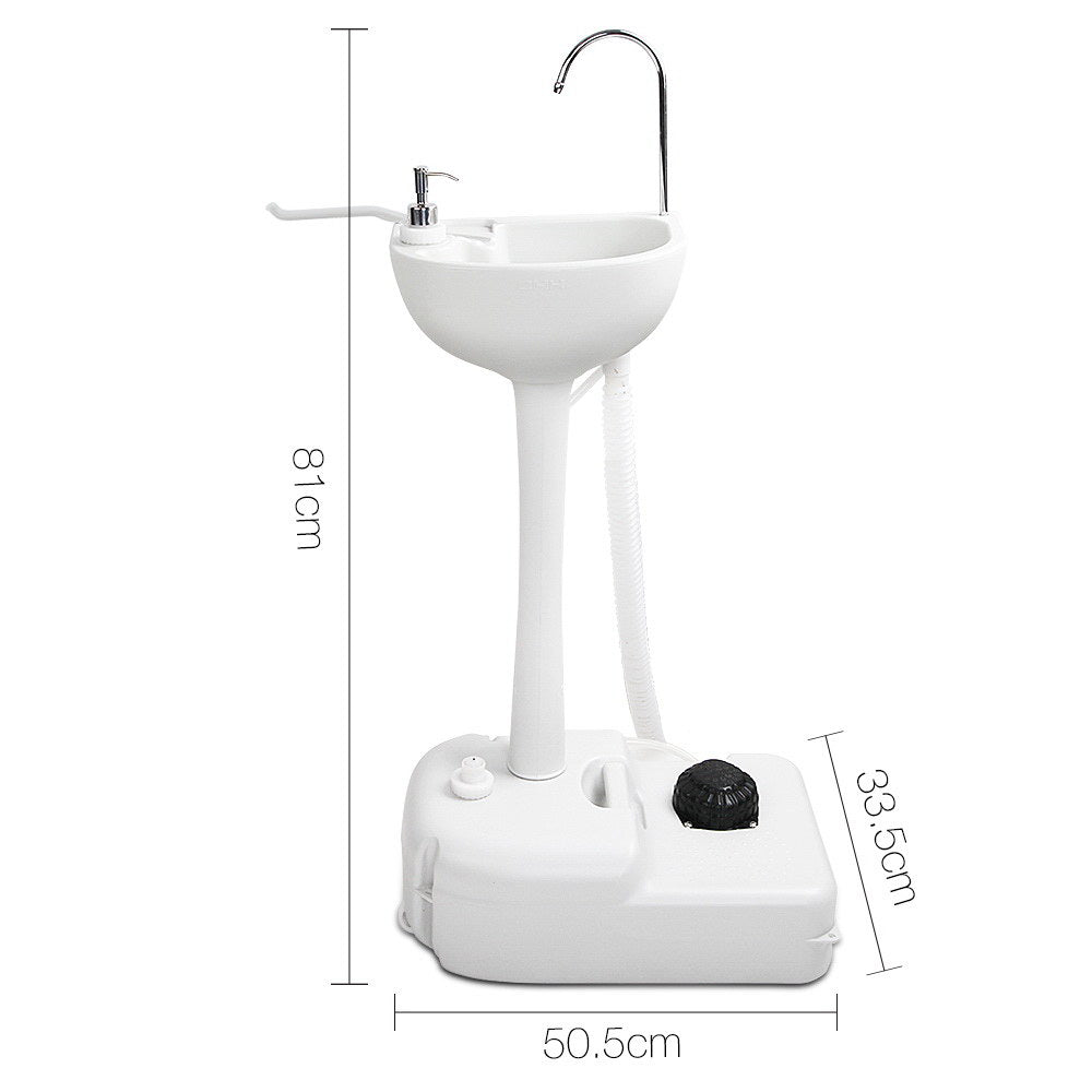 Portable Outdoor Camping Wash Basin 19L - Grey