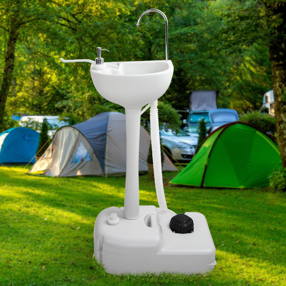 Portable Outdoor Camping Wash Basin 19L - Grey