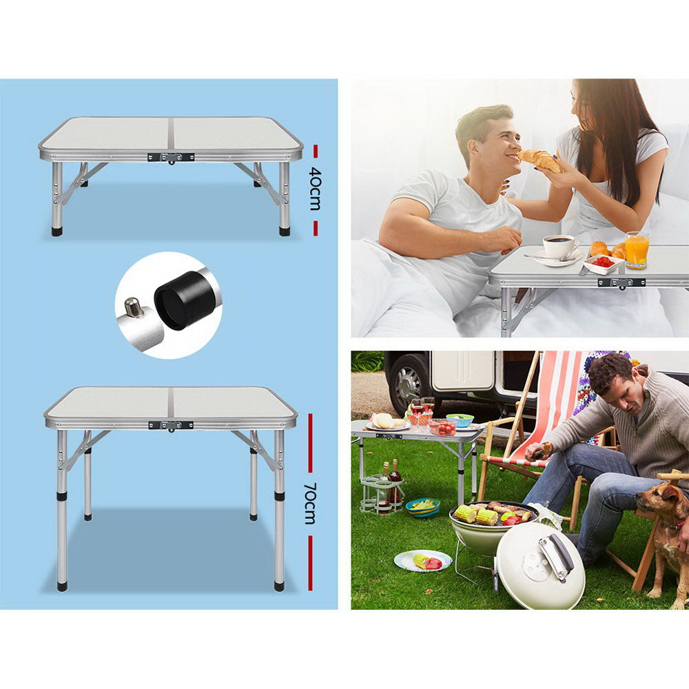 Camping Outdoor Foldable Kitchen Dining Table - White