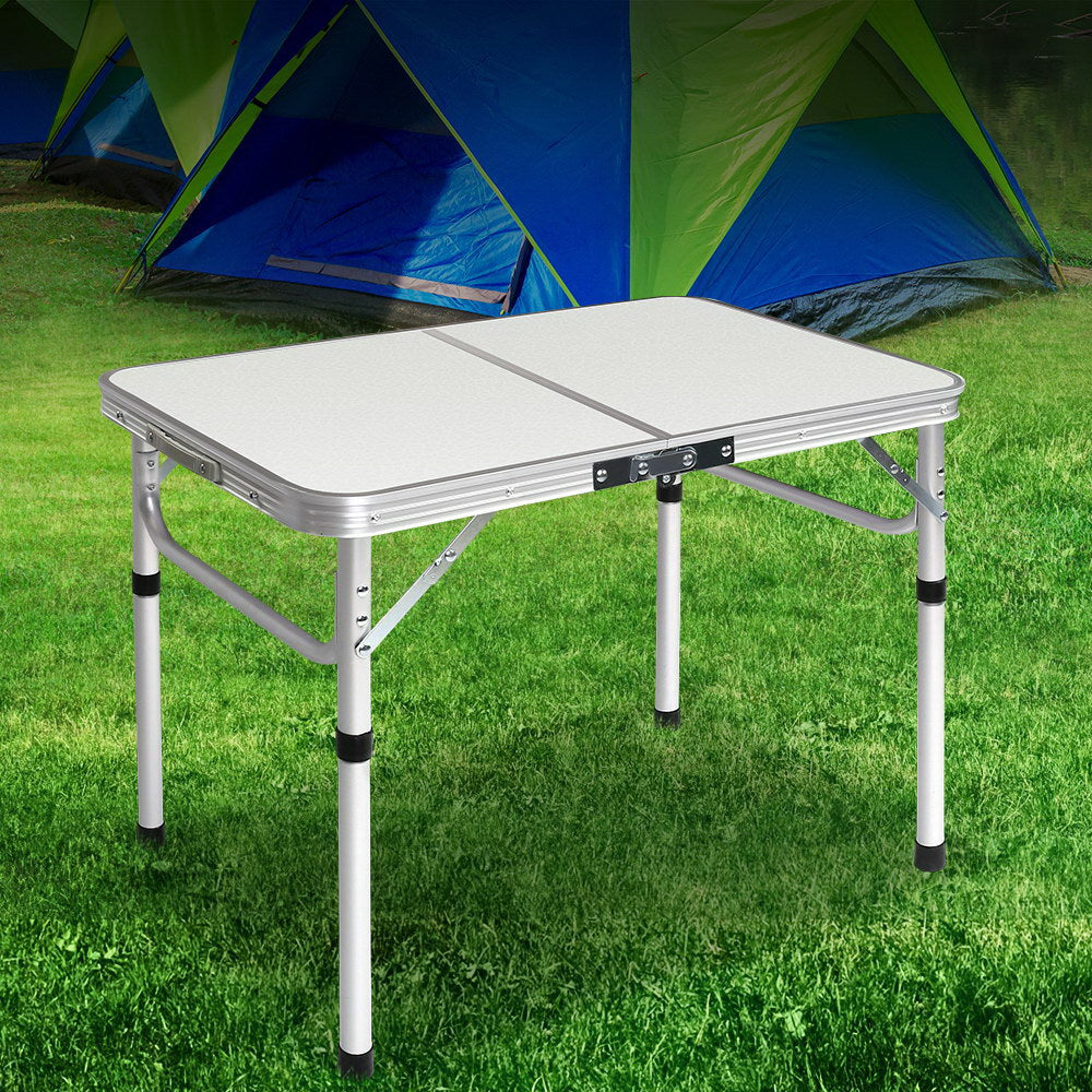 Camping Outdoor Foldable Kitchen Dining Table - White