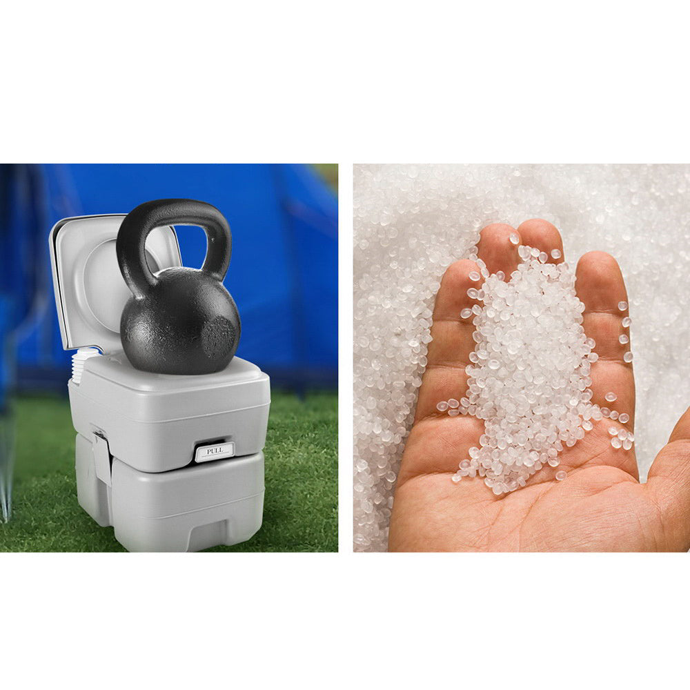 Portable Outdoor Camping 20L Toilet - Grey