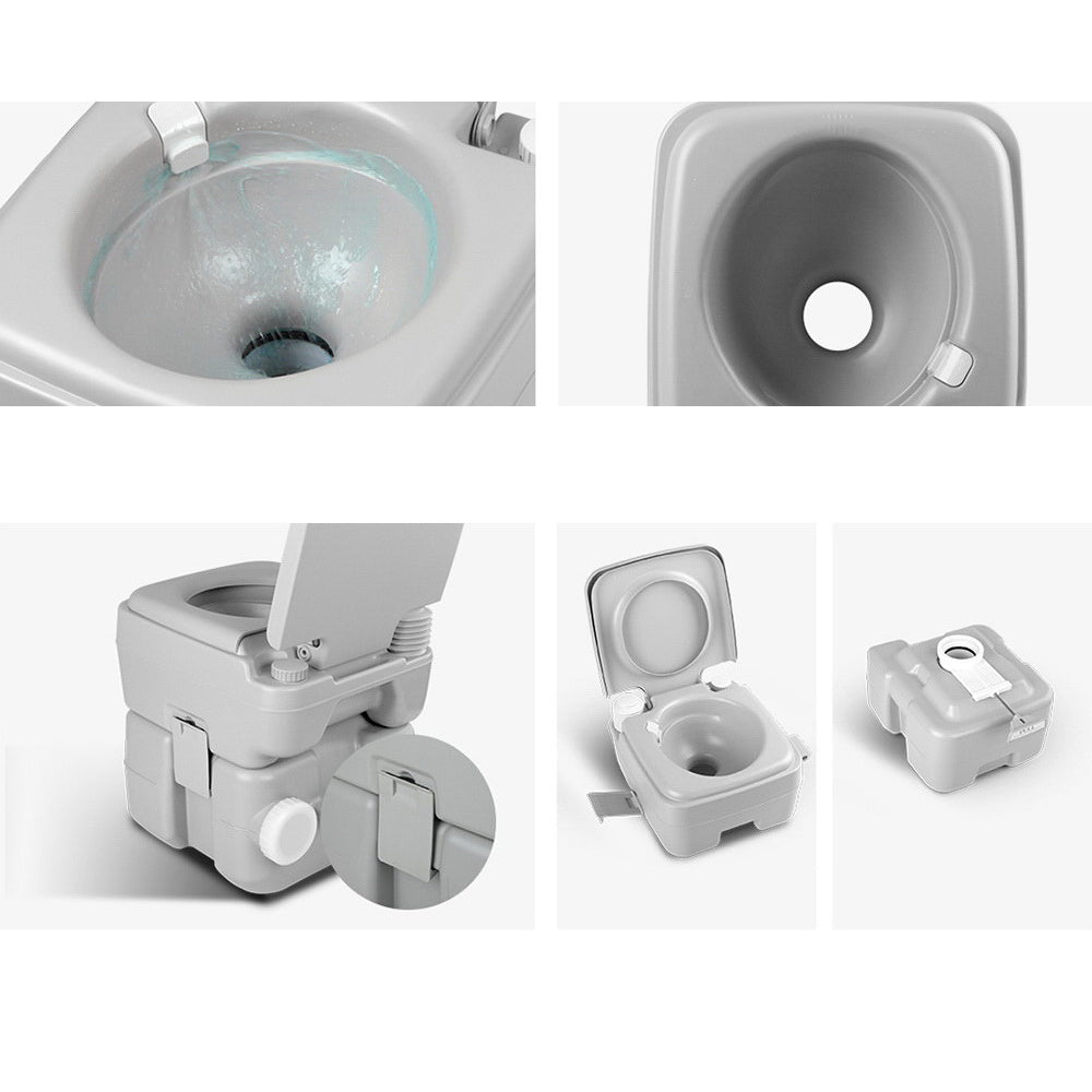 Portable Outdoor Camping 20L Toilet - Grey