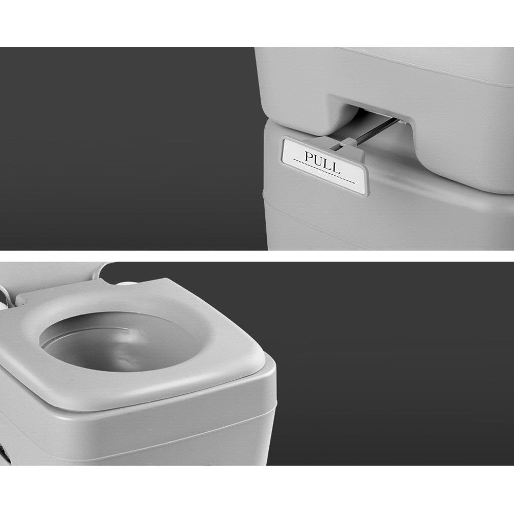 Portable Outdoor Camping 20L Toilet - Grey