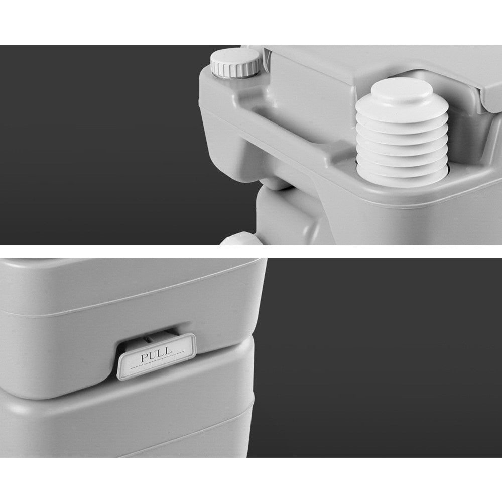 Portable Outdoor Camping 20L Toilet - Grey
