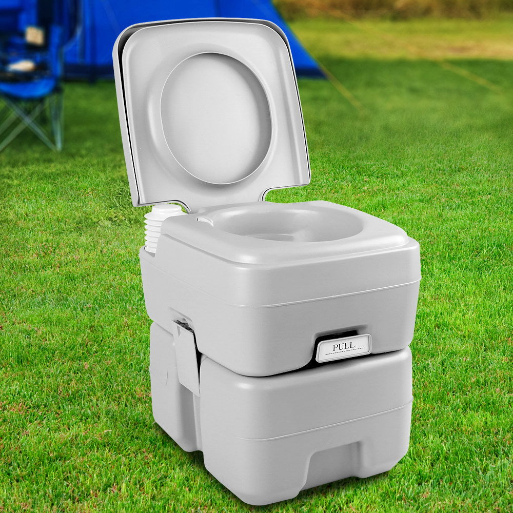 Portable Outdoor Camping 20L Toilet - Grey