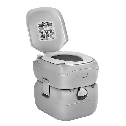 Camping Outdoor Portable Camp Toilet Grey - 22L