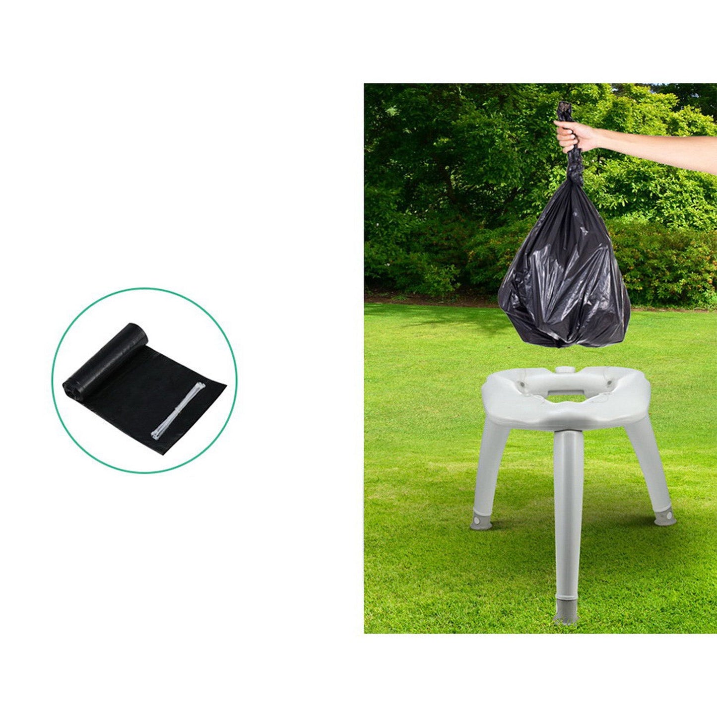Outdoor Portable Folding Camping Toilet -3.8L