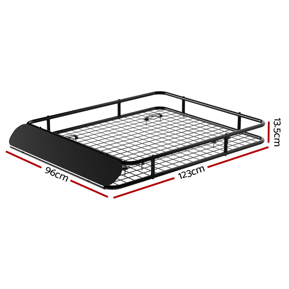 Universal Car Roof Rack Basket Luggage Carrier Steel Cargo - 123cm
