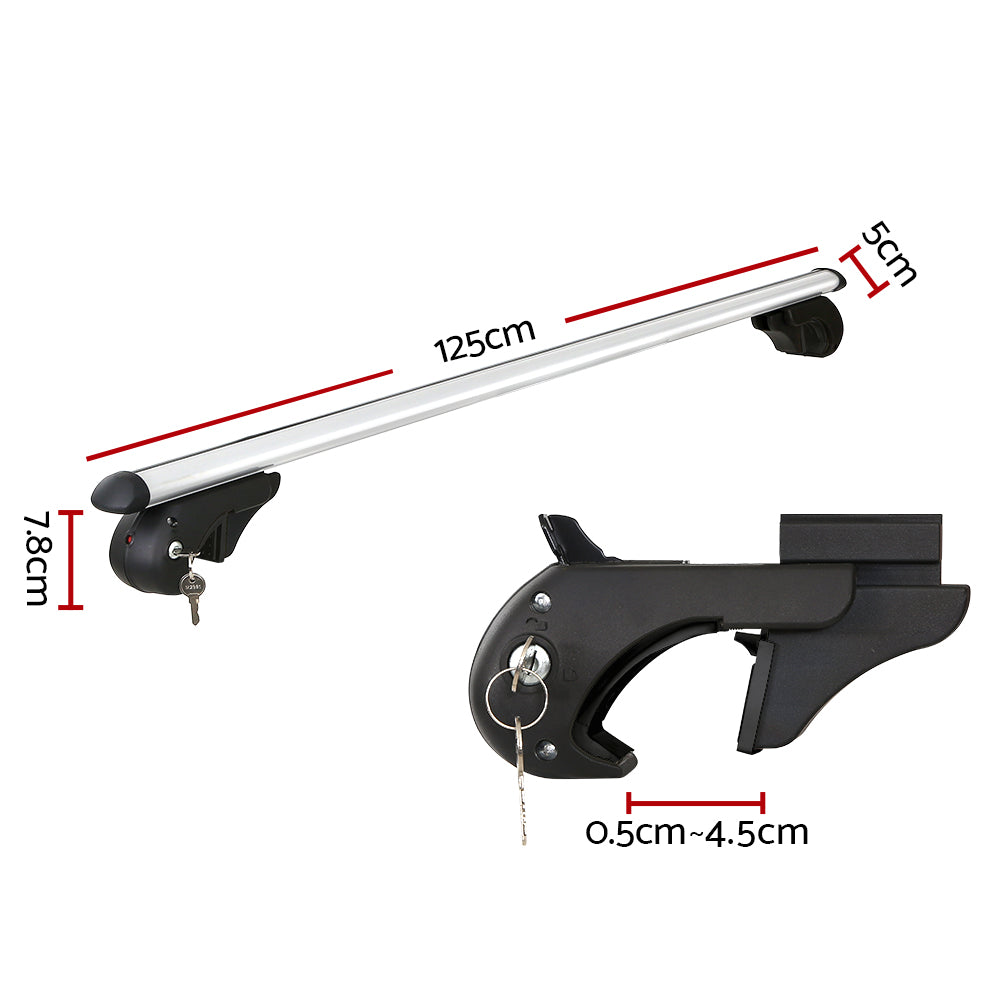 Universal Car Roof Rack Cross Bars Aluminium Carrier Silver - 108cm