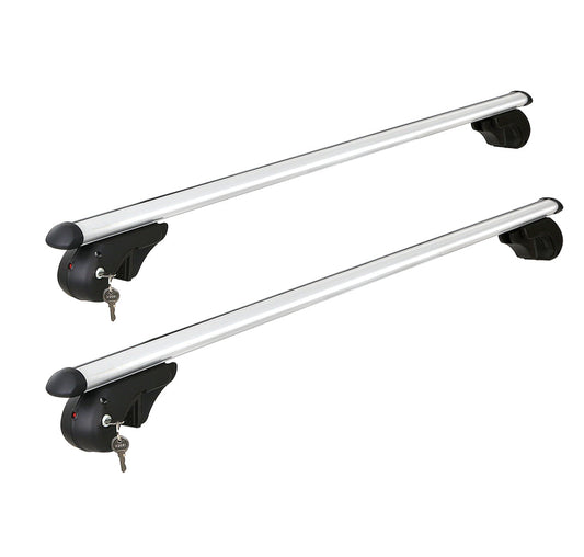 Universal Car Roof Rack Cross Bars Aluminium Carrier Silver - Up to 90kg