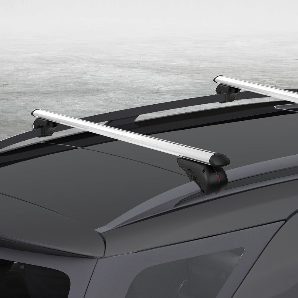 Universal Car Roof Rack Cross Bars Aluminium Carrier Silver - Up to 90kg