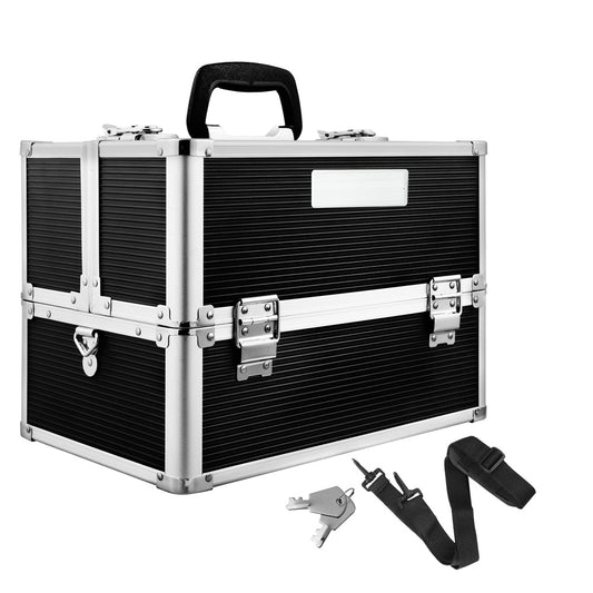Portable Cosmetic Makeup Suitcase - Black