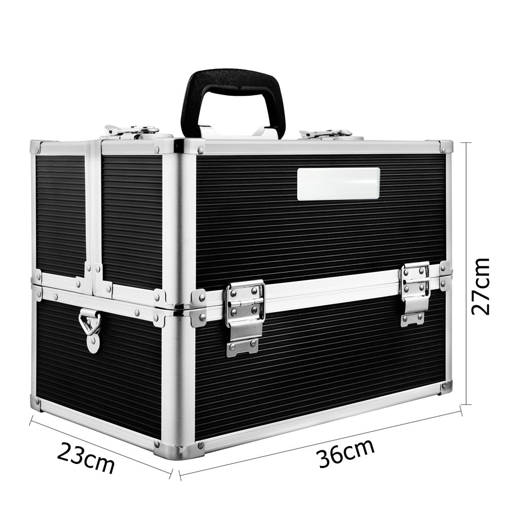 Portable Cosmetic Makeup Suitcase - Black