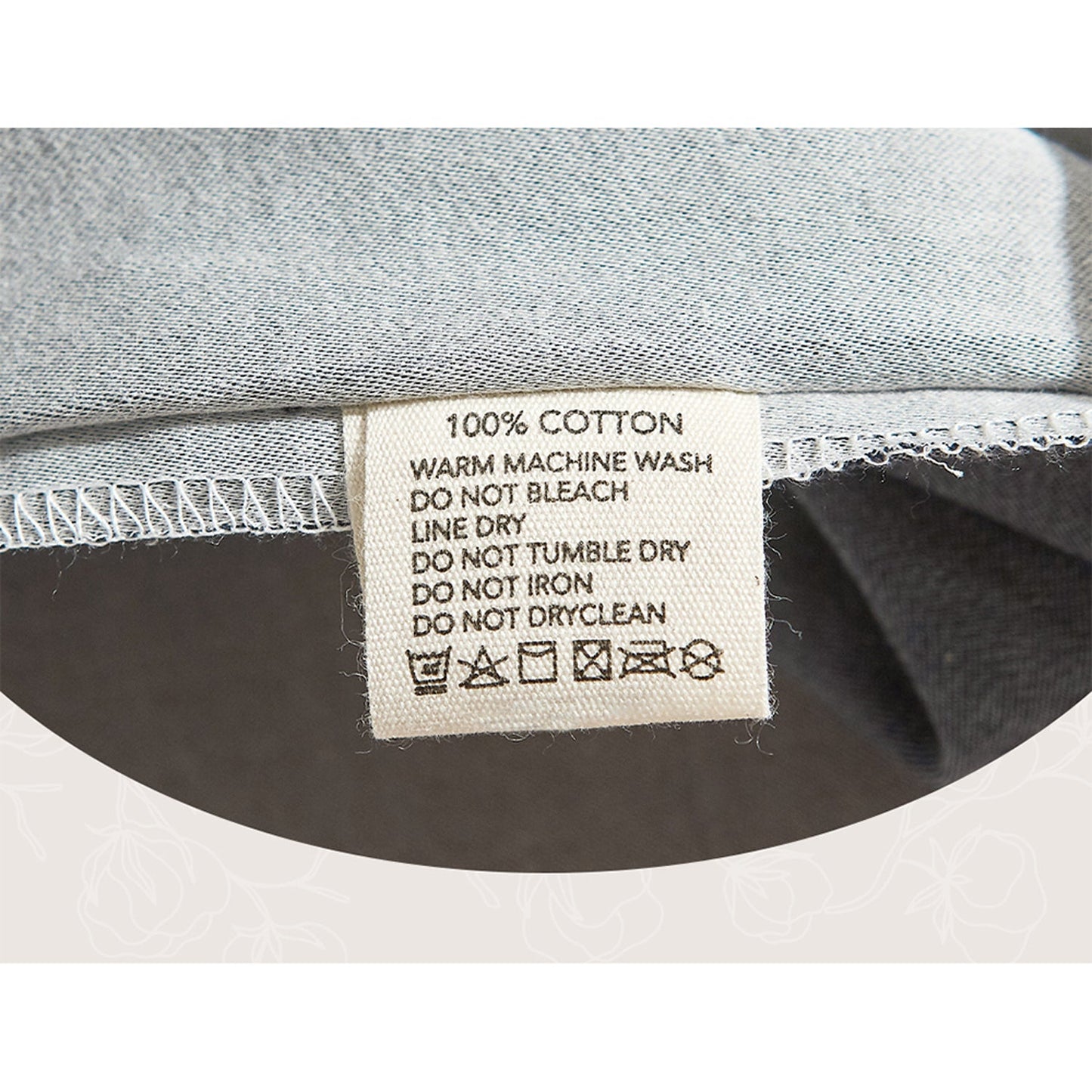 Single Size Cotton Sheet Set - Blue and Dark Grey