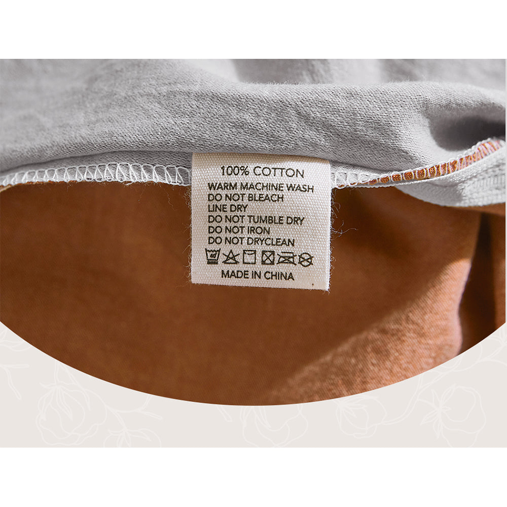 Bed Sheet Set Cotton Sheets Orange Brown Single/Double/Queen/King