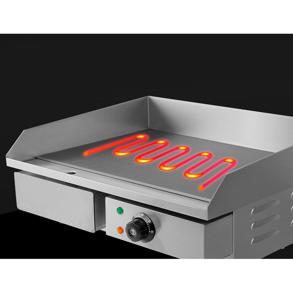 Stainless Steel Commercial Electric Griddle BBQ Grill Pan