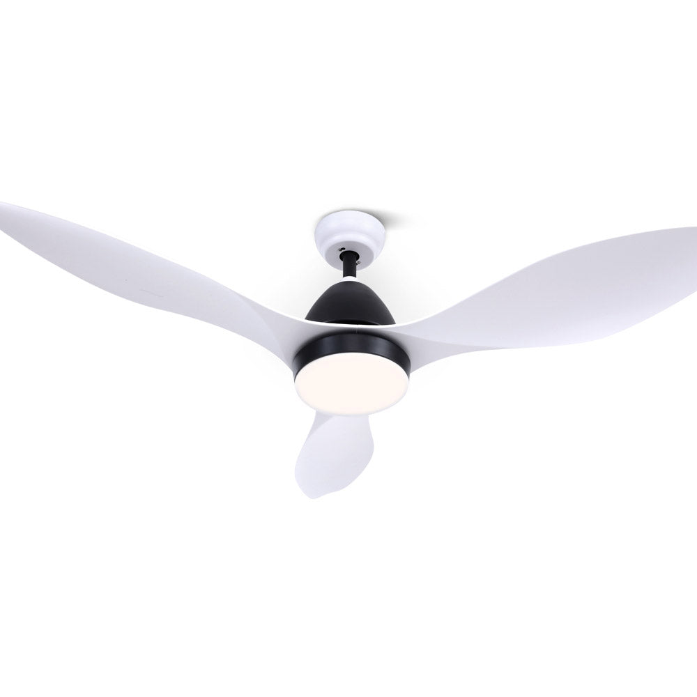 48" 3 Blade Remote LED Ceiling Fan - White