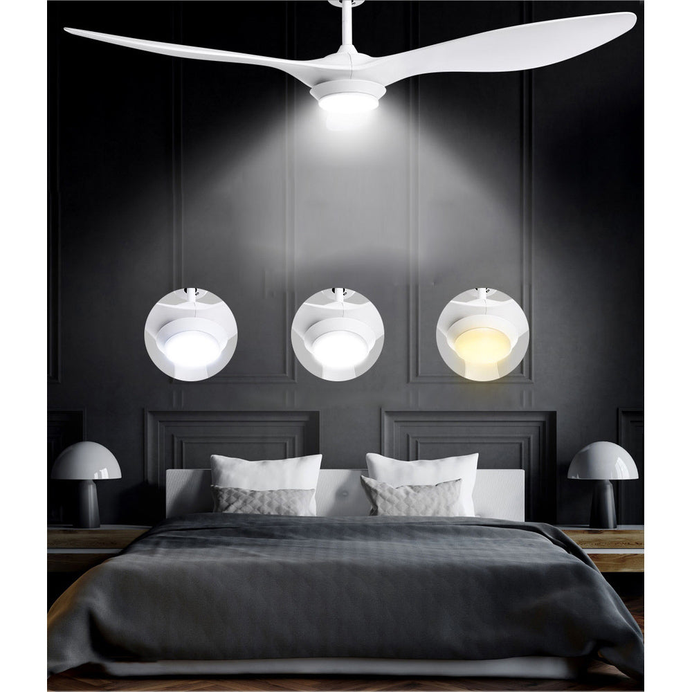 Ceiling Fan With Light Remote DC Motor 3 Blades 1300mm - 52"