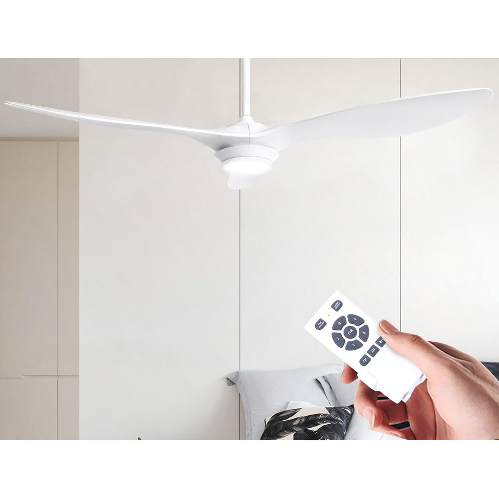 Ceiling Fan With Light Remote DC Motor 3 Blades 1300mm - 52"