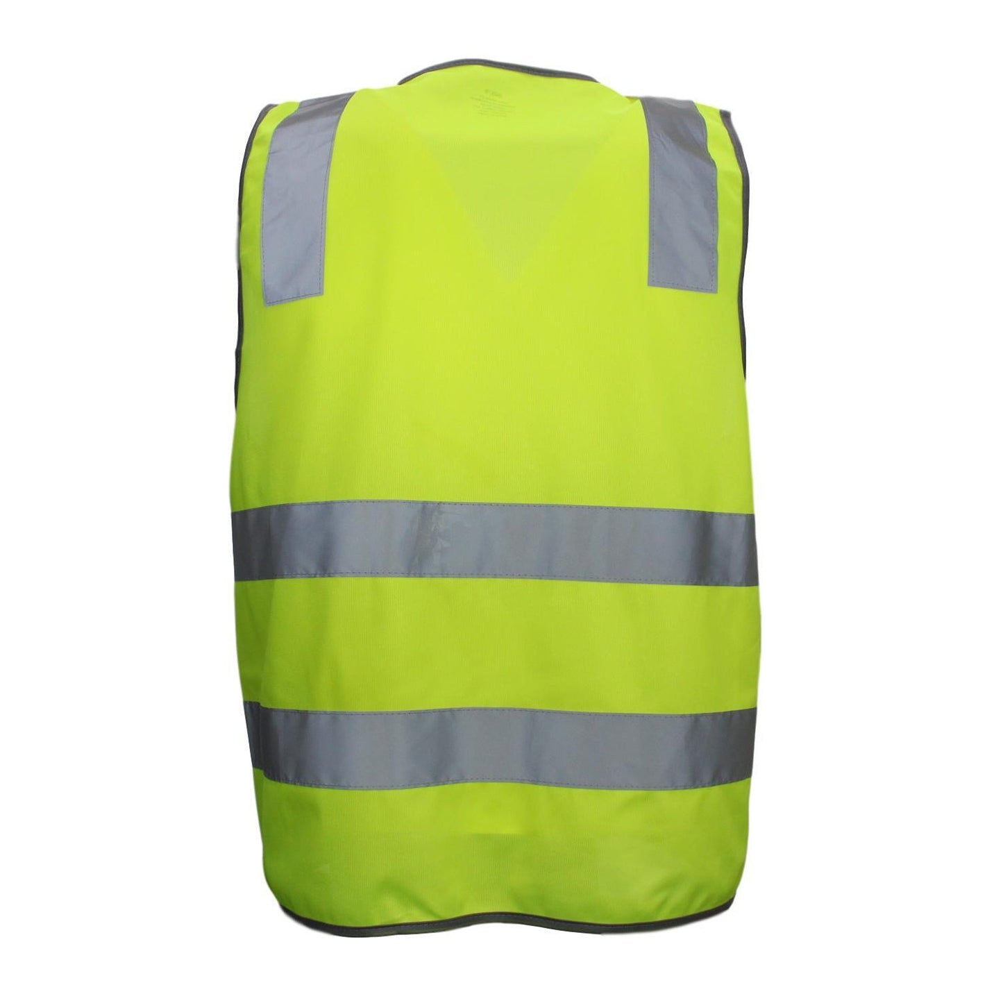 High Visibility Yellow Reflective Safety Vest with Pockets and Zipper